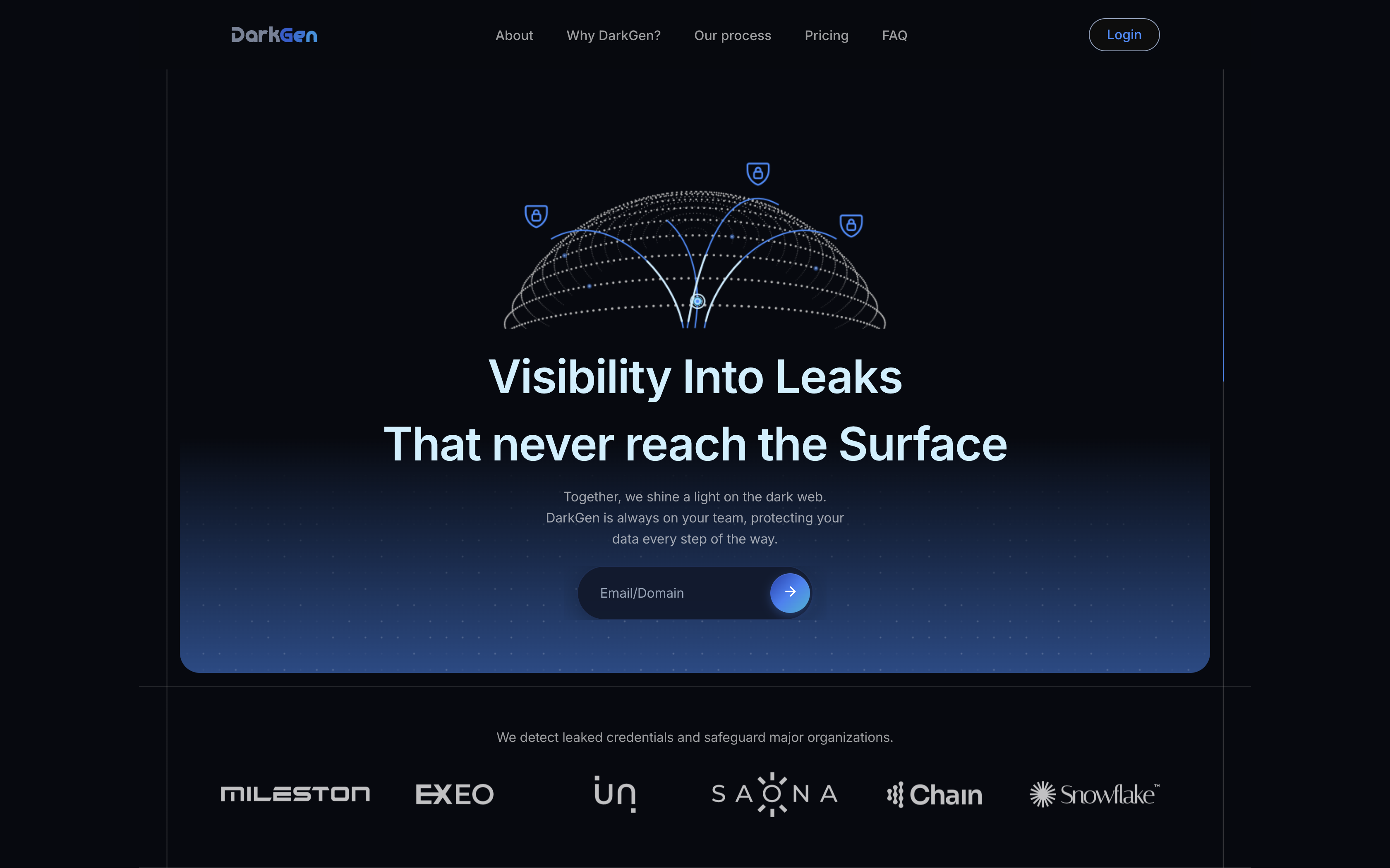 Cyber Security Company Landing page